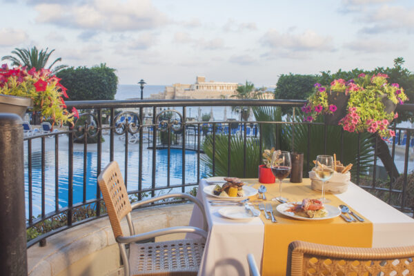 Fra Martino terrace Corinthia Hotel St George's Bay Malta